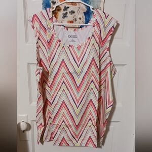 Cozee Corner Chevron Pattern Sleeveless Tank Top 4x A-51